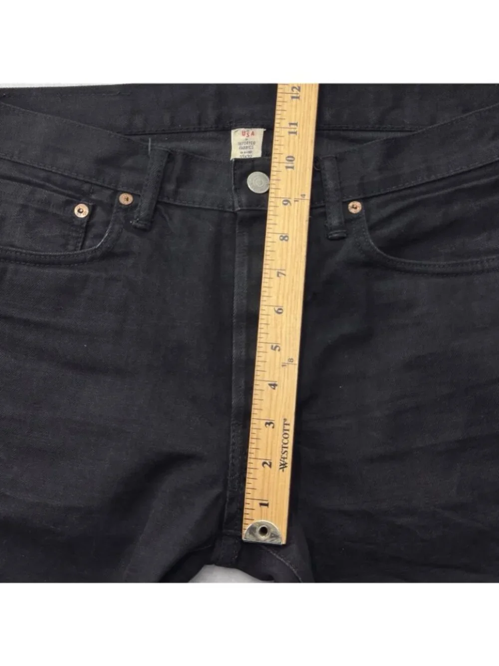RRL Double RL Japanese Selvedge Denim Jeans Men’s 33x32 Black Slim Fit USA Made